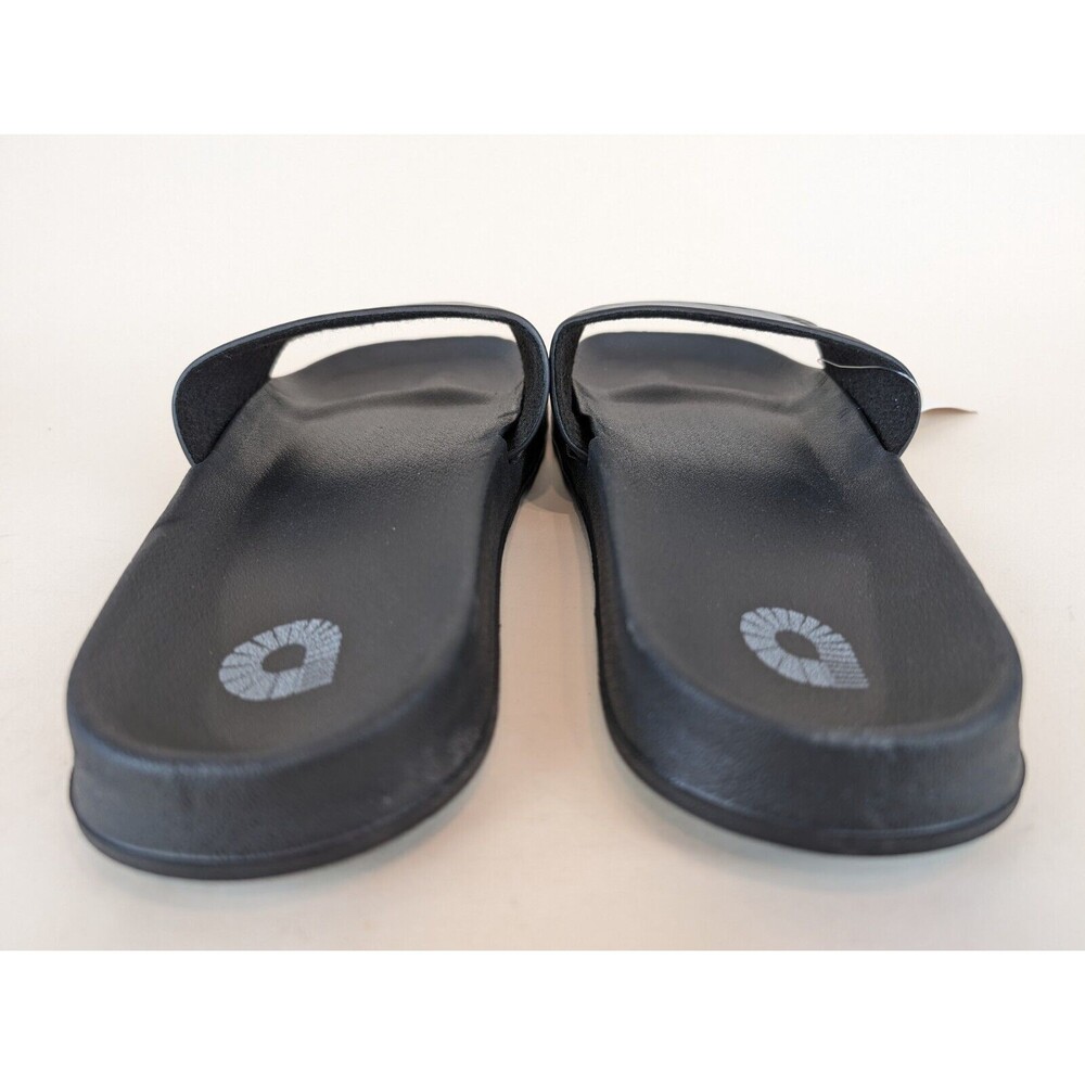 Akademiks Sandals Mens 44 Flip 1.0 Slip On Pool Slides Black Grey Shoes NEW - Picture 7 of 9